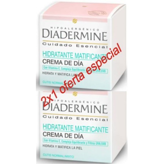 Diadermine Crema Hidratante Matificante Día 2X50 Ml 0